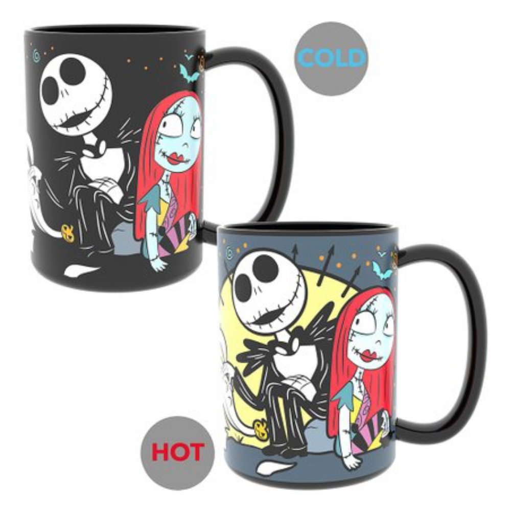 Nightmare Before Christmas Color Changing Mug 15oz Jack, Sally & Zero *NEW* LOVE
